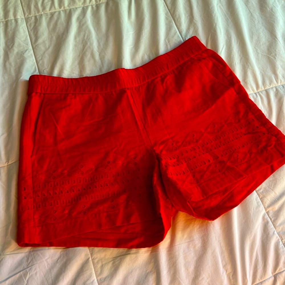 Red/Orange shirts by JCrew. Size XS. Front and back pockets.